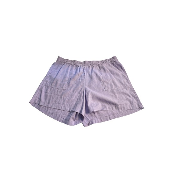 J.CREW Pants - J. Crew Linen Blend Pull On Shorts Lavender  Pockets Size XL Quiet Luxury